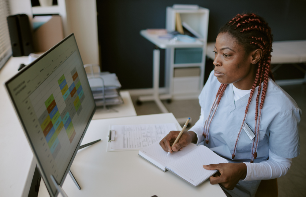 Healthcare staff coordinating schedules for surgical workflow optimization in Indian Health Service hospitals